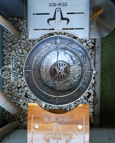 Imagen de la mesa de acero inox 304 de Steak and Beer España