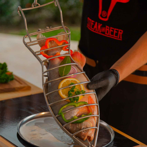 Imagen de la parrilla para pescado de Steak and Beer España
